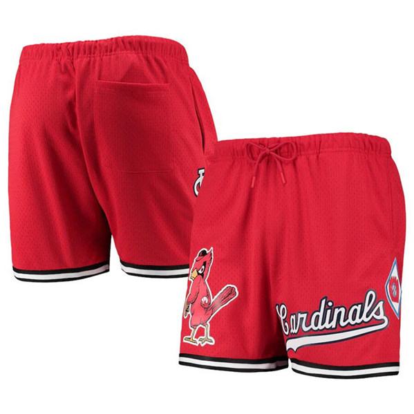Men's St. Louis Cardinals Red Team Logo Mesh Shorts
